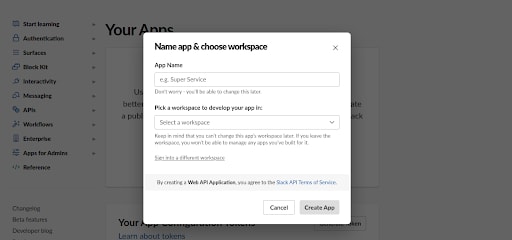 Slack Webhook URL - Name App